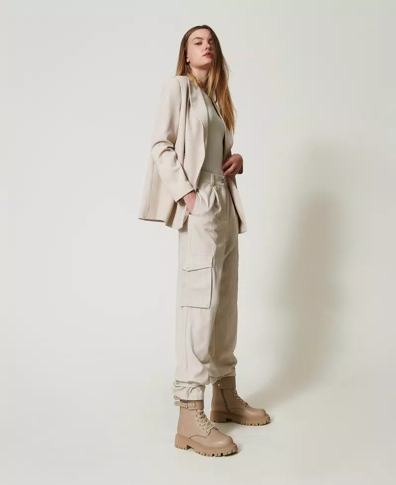 MYFO cargo trousers with embroidery