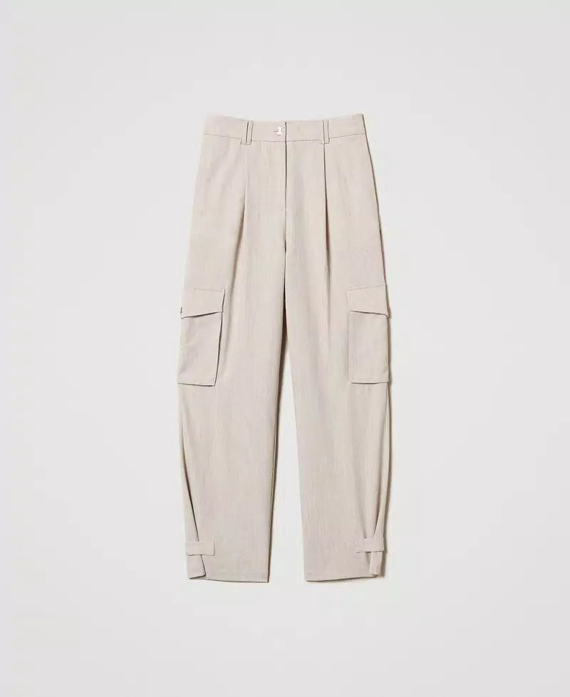 MYFO cargo trousers with embroidery