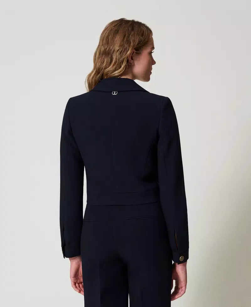 Crêpe cady cropped jacket
