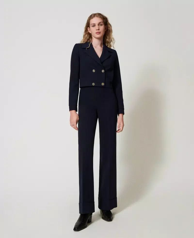 Crêpe cady cropped jacket
