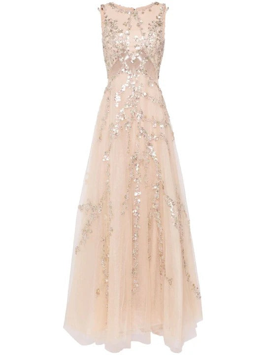 Tulle dress with beading