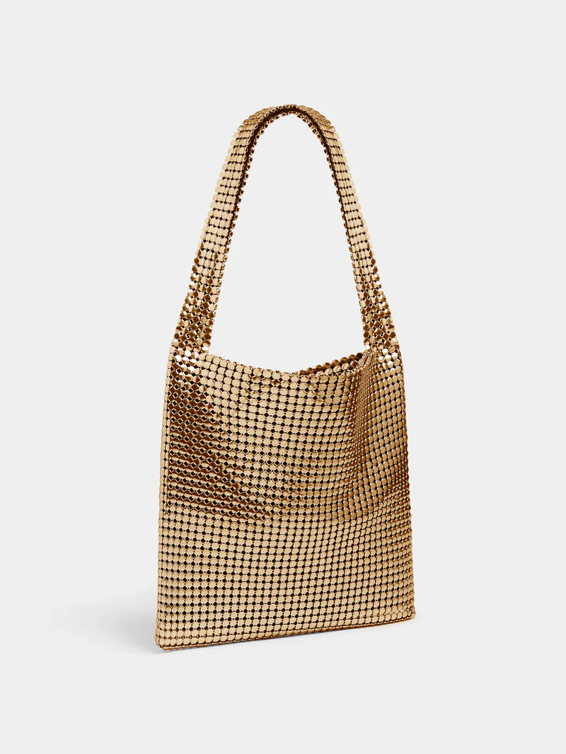 GOLD PIXEL METALLIC TOTE BAG
