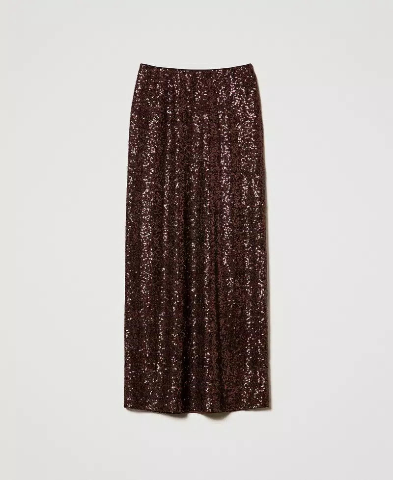 Full sequin long skirt