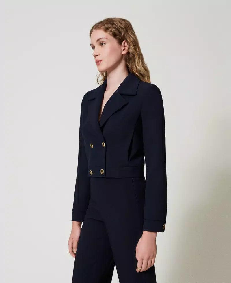 Crêpe cady cropped jacket