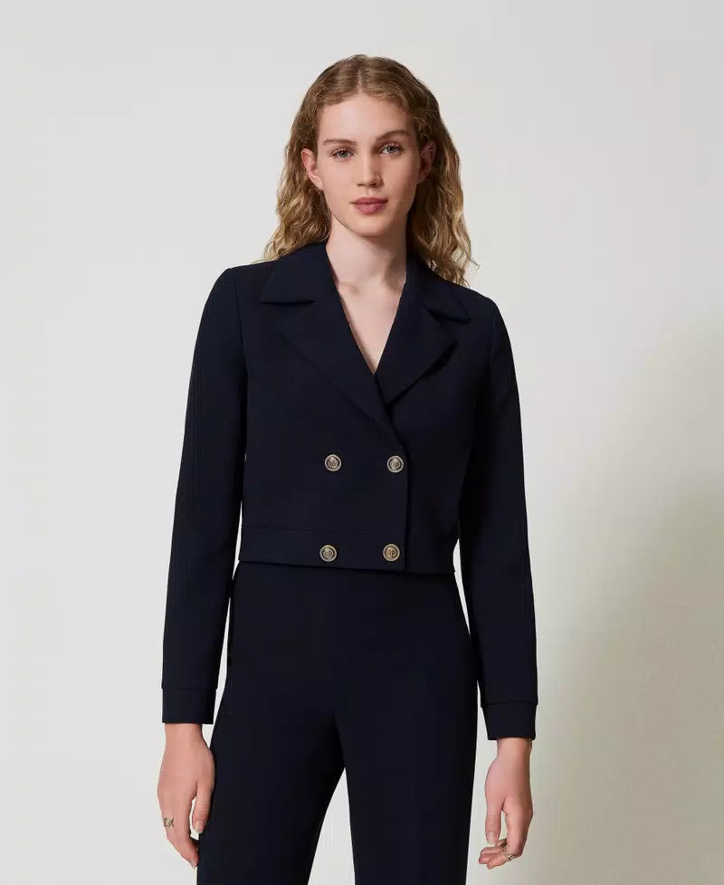 Crêpe cady cropped jacket