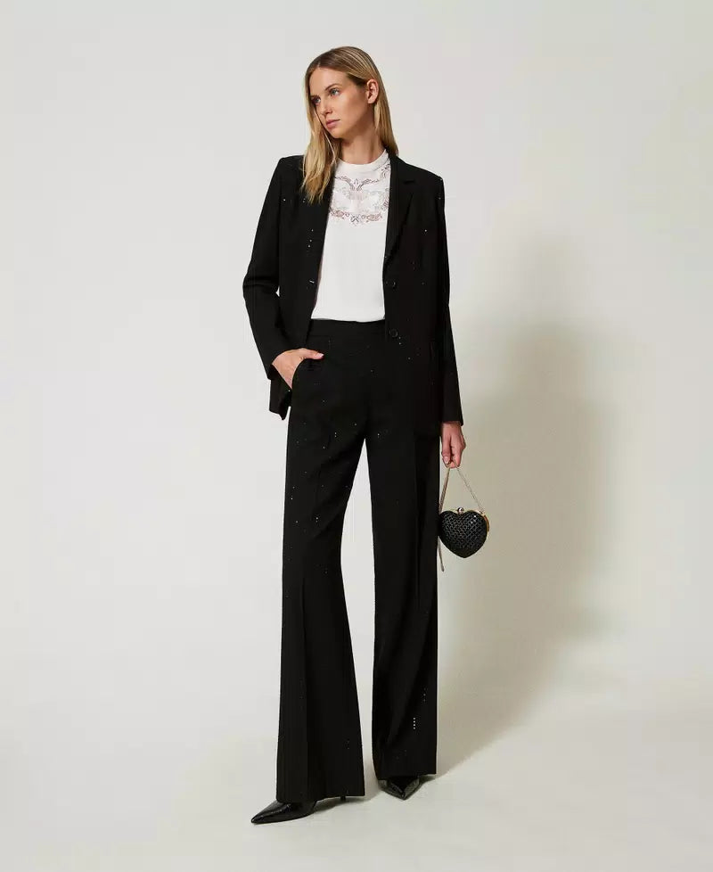 Cloth blazer with sequins