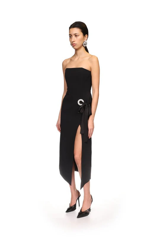 WRAP SKIRT  EMBR MIDI DRESS
