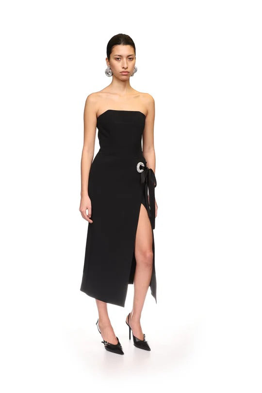 WRAP SKIRT  EMBR MIDI DRESS