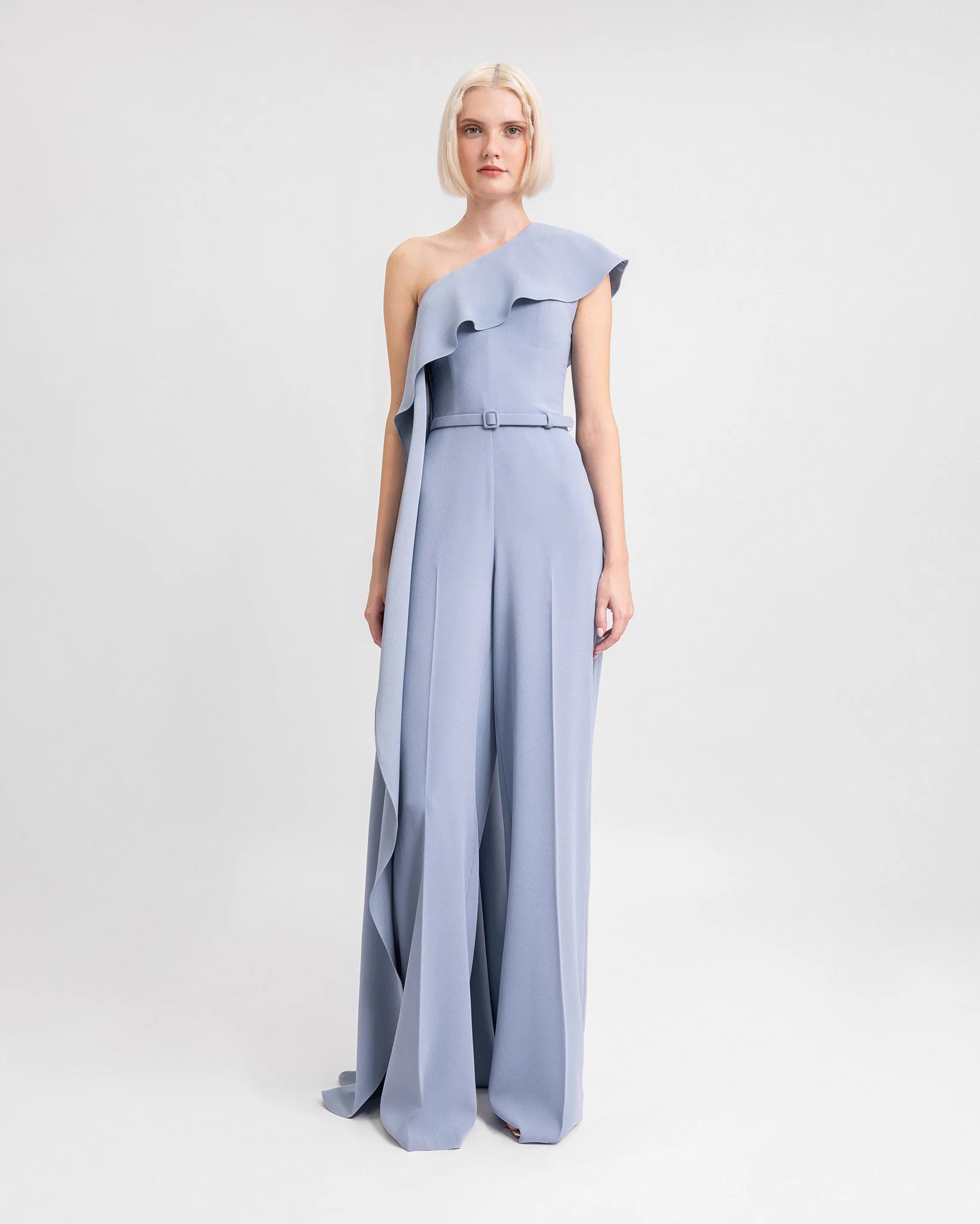 One-Shoulder Straight-Cut Jumpsuit