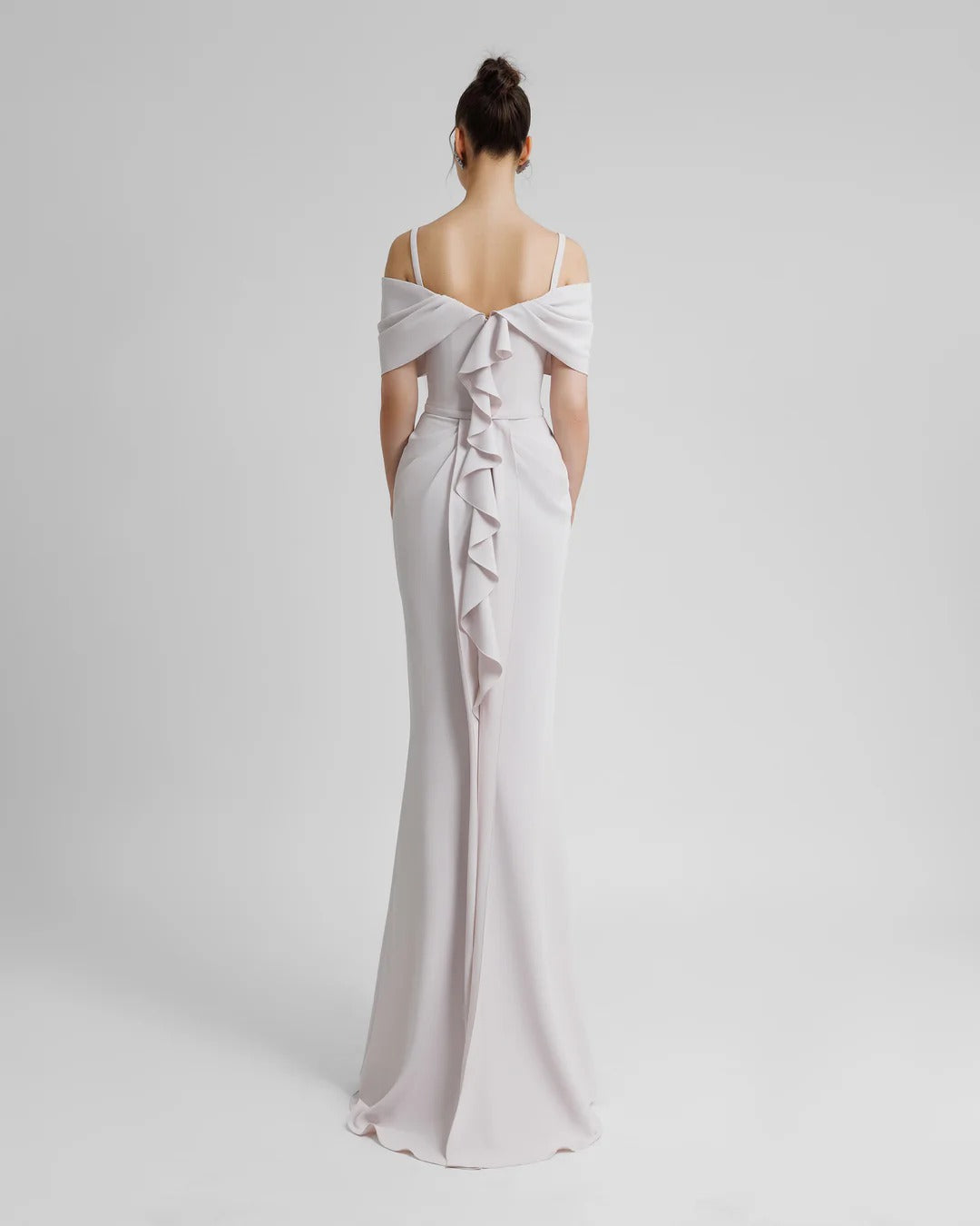 Light Lilac Dress With A Bow-Like Neckline