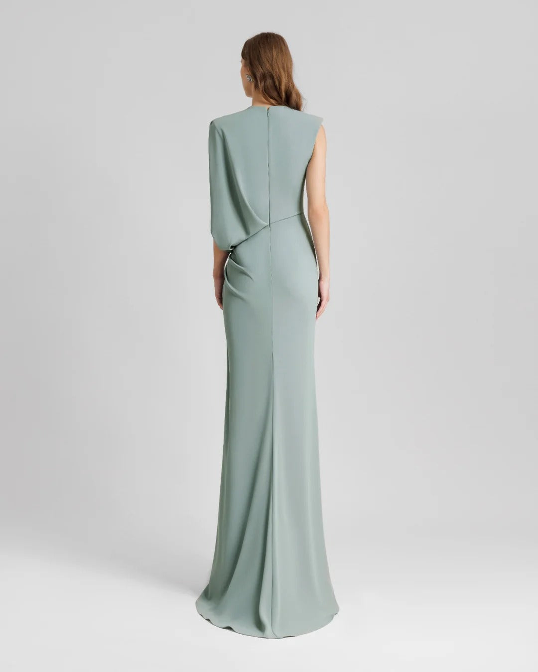 Long Dress With Bolero-Like Sleeve