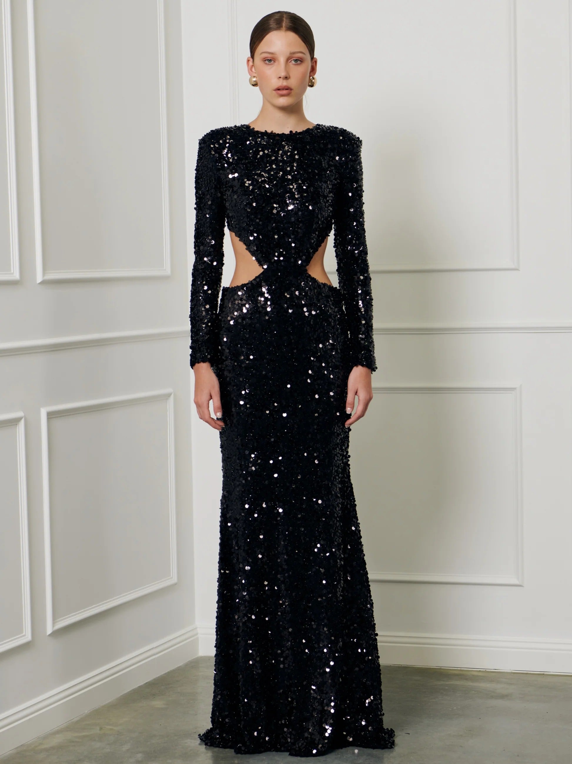 Sequin Cutaway Gown
