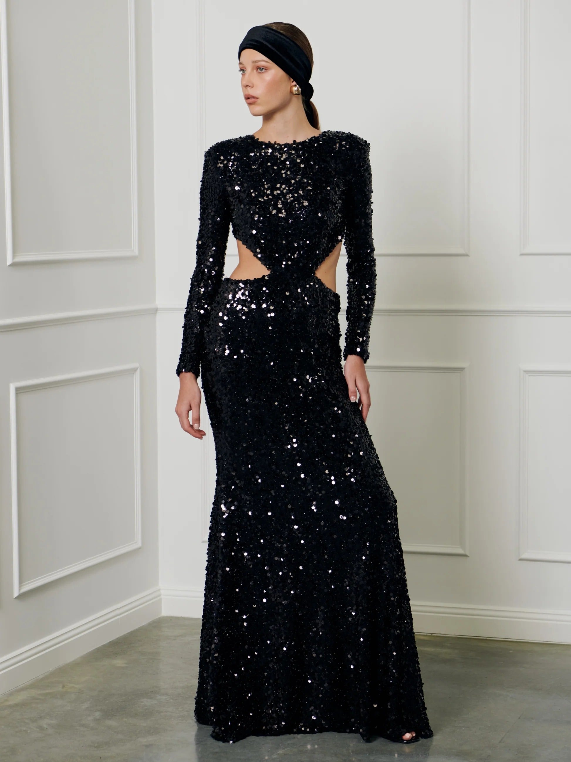 Sequin Cutaway Gown